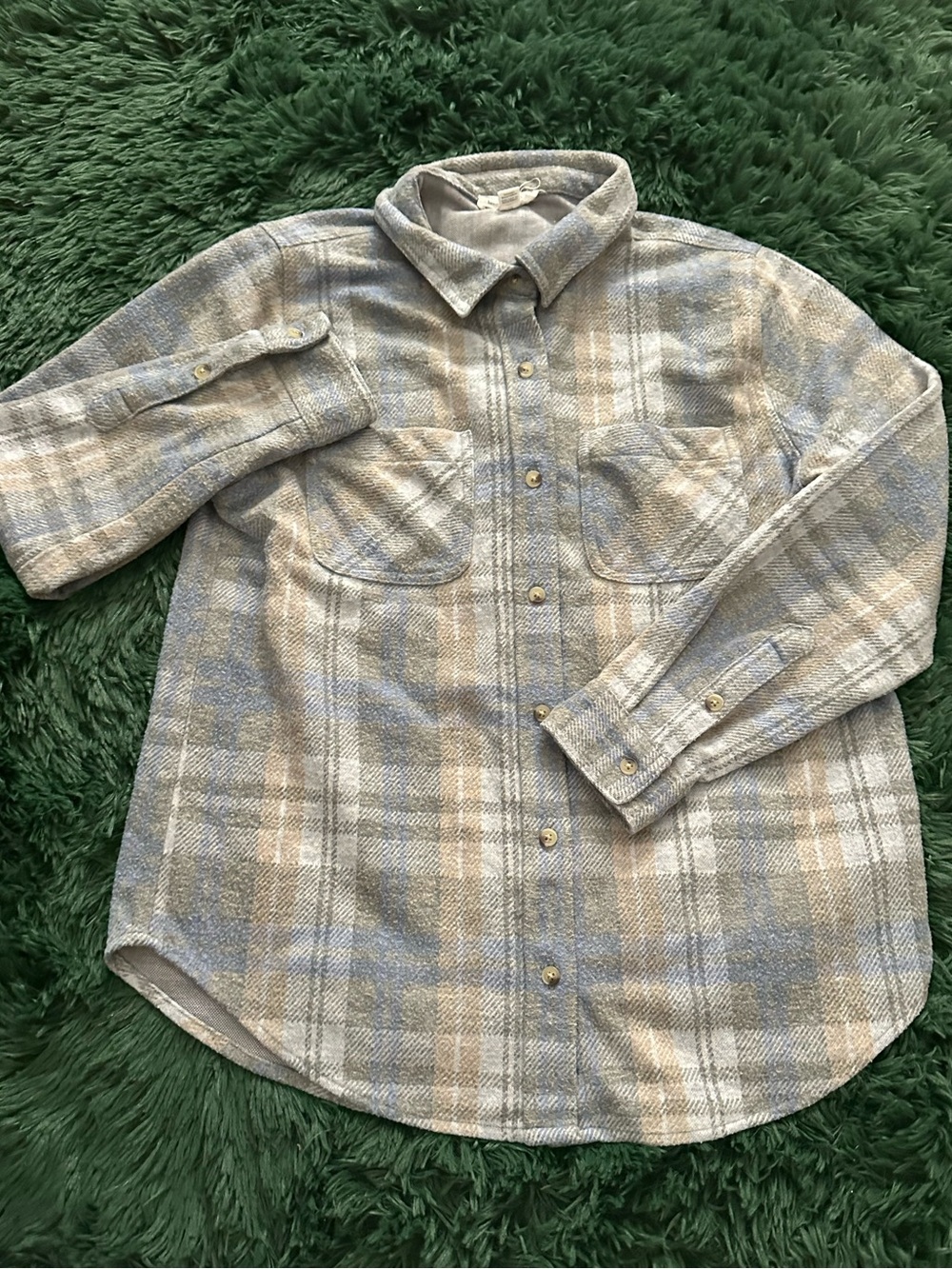 3/$25✨ Bench Heritage Collection Plaid Shacket Shirt Jacket Women’s Oversized M
